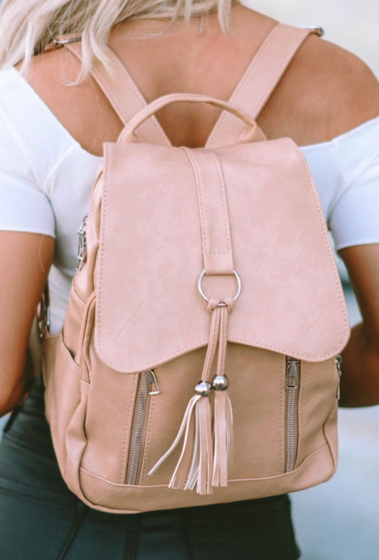 pink backpack