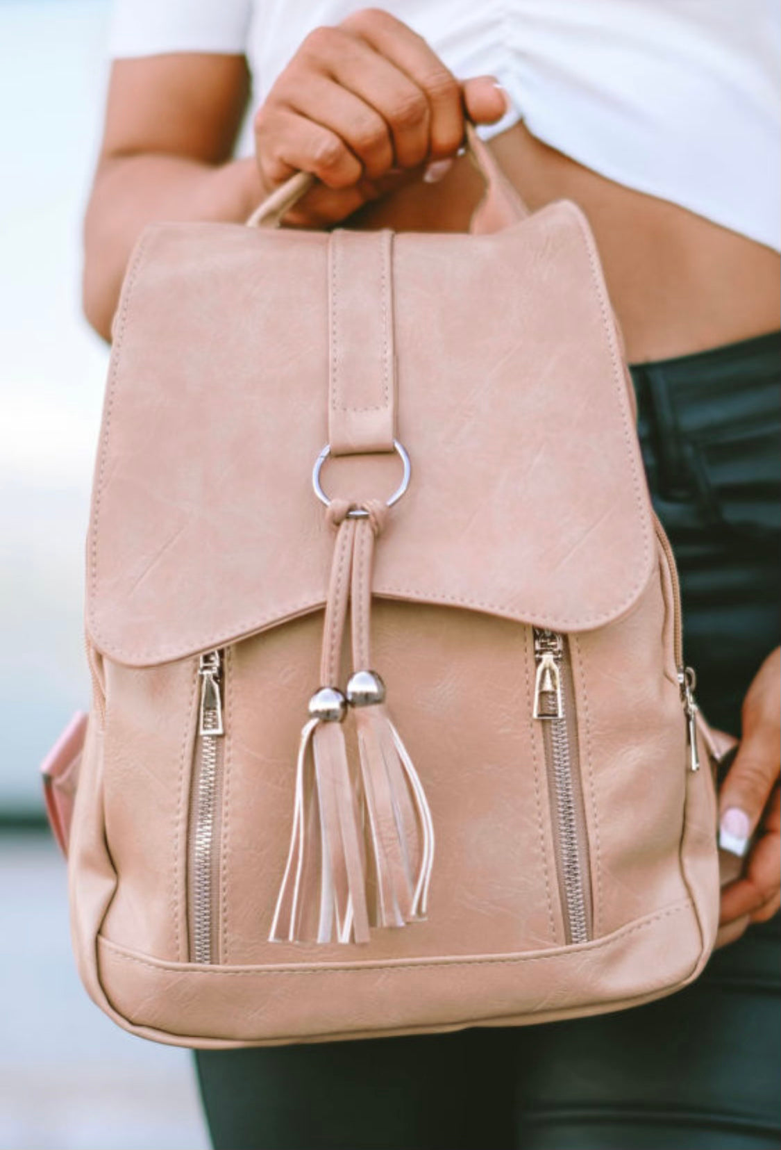 pink backpack