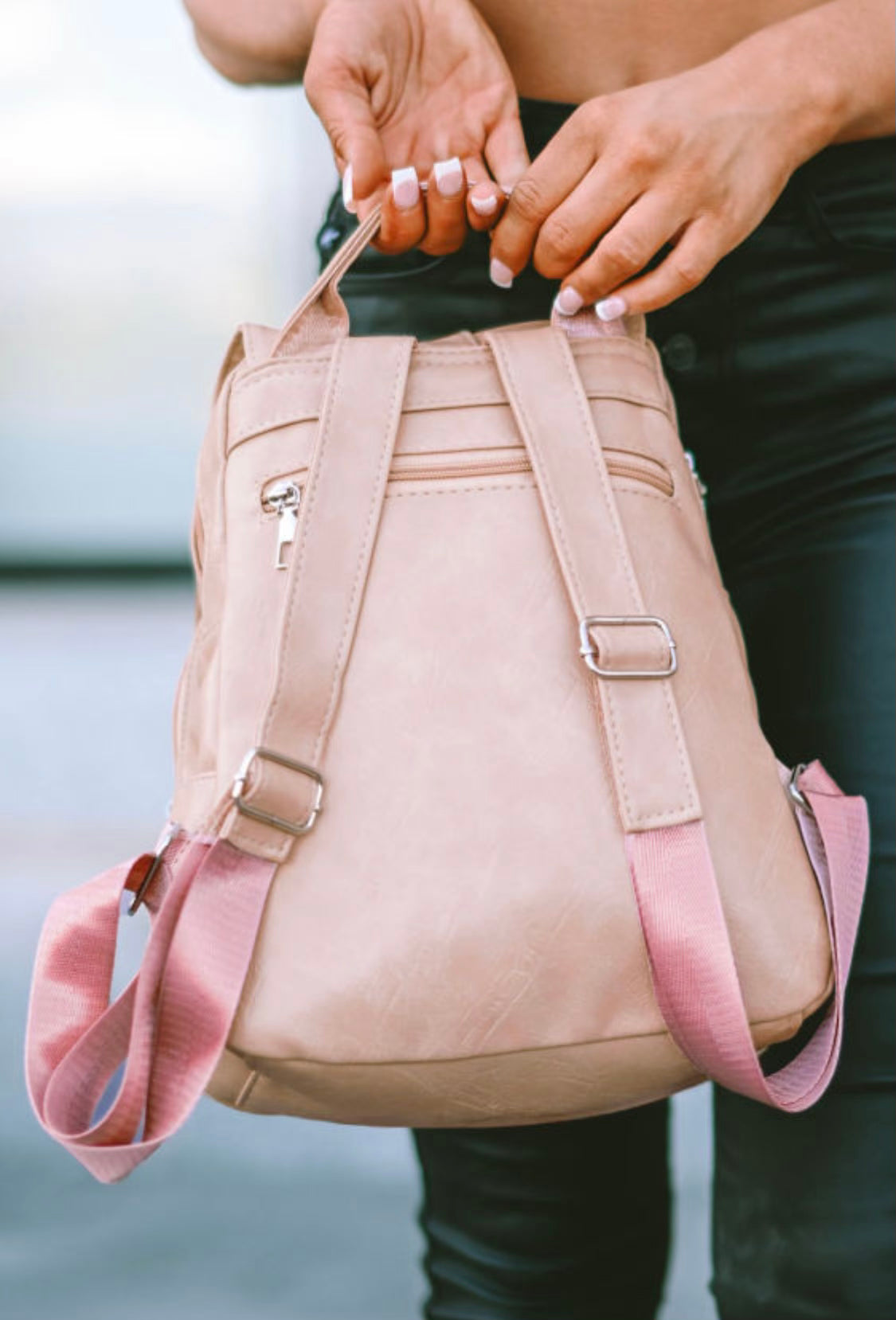 pink backpack