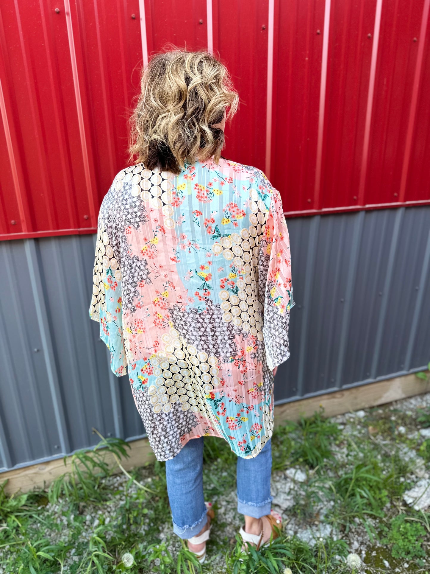 Multicolor Floral Kimono